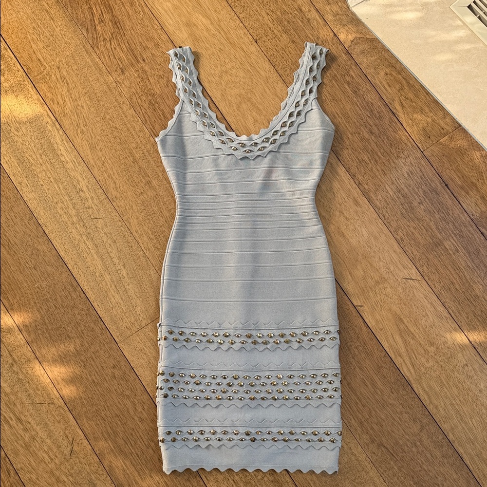 Herve Leger Studded Bandage Dress